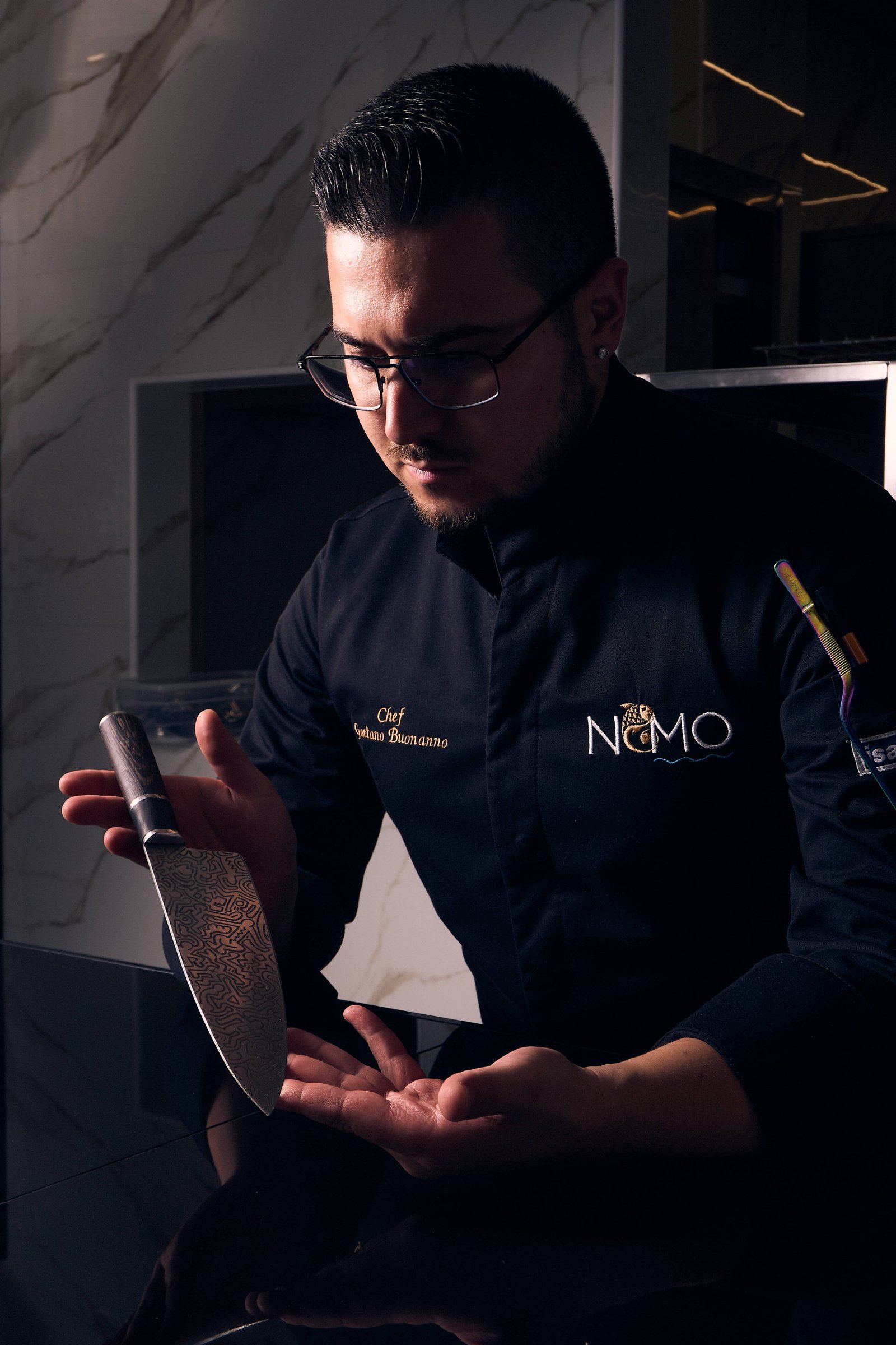 Chef durante una preparazione